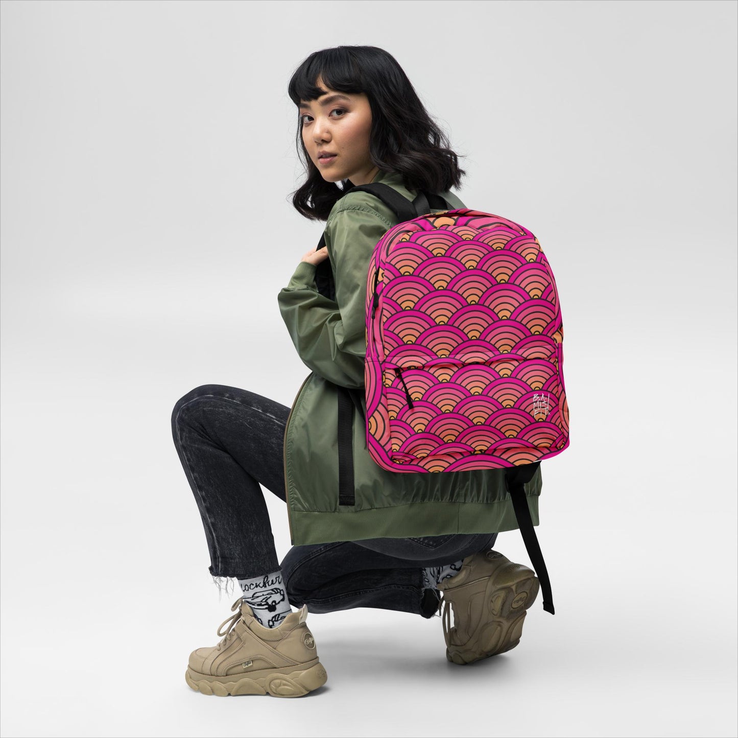 PinkYello Japanese Waves Backpack