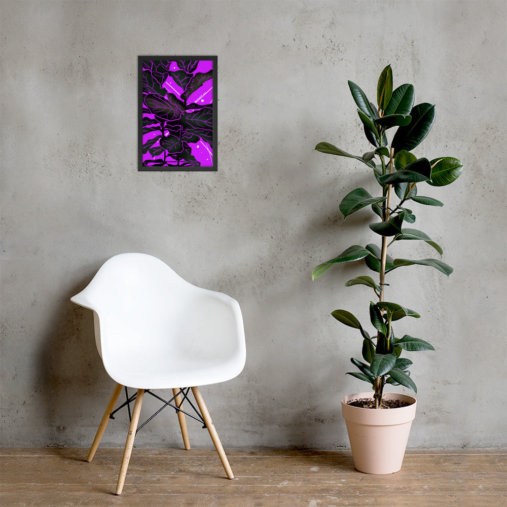 Fiddle Fig Leaf Framed poster