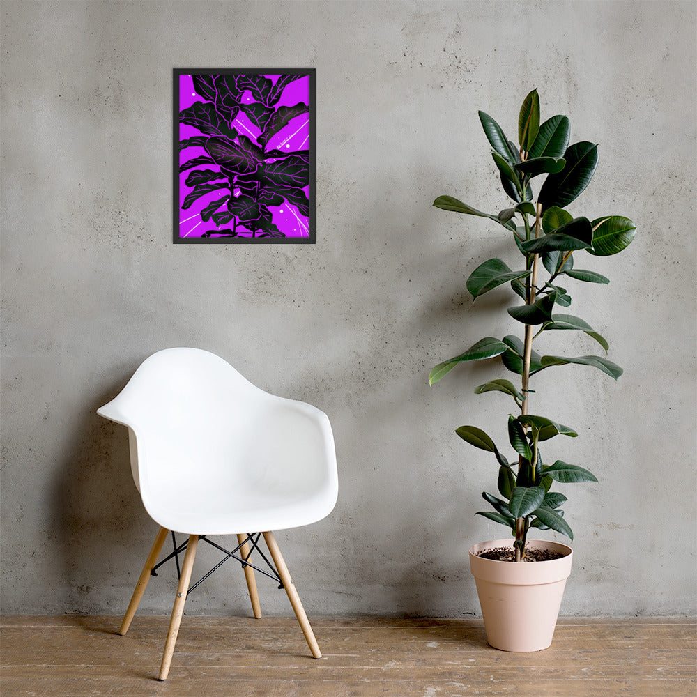 Fiddle Fig Leaf Framed poster