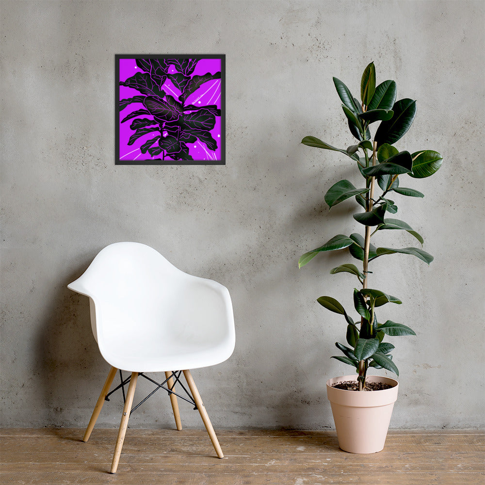 Fiddle Fig Leaf Framed poster