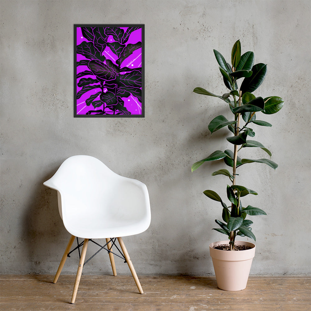 Fiddle Fig Leaf Framed poster