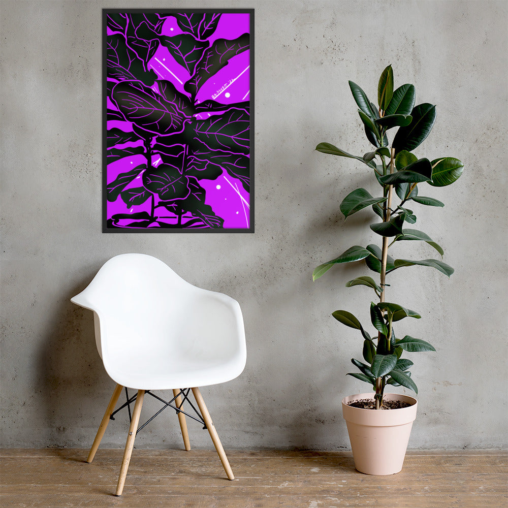 Fiddle Fig Leaf Framed poster