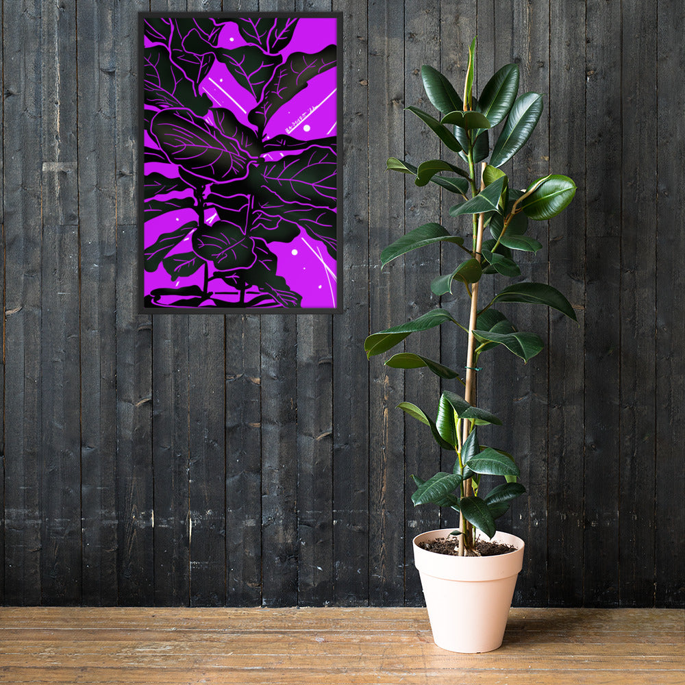 Fiddle Fig Leaf Framed poster