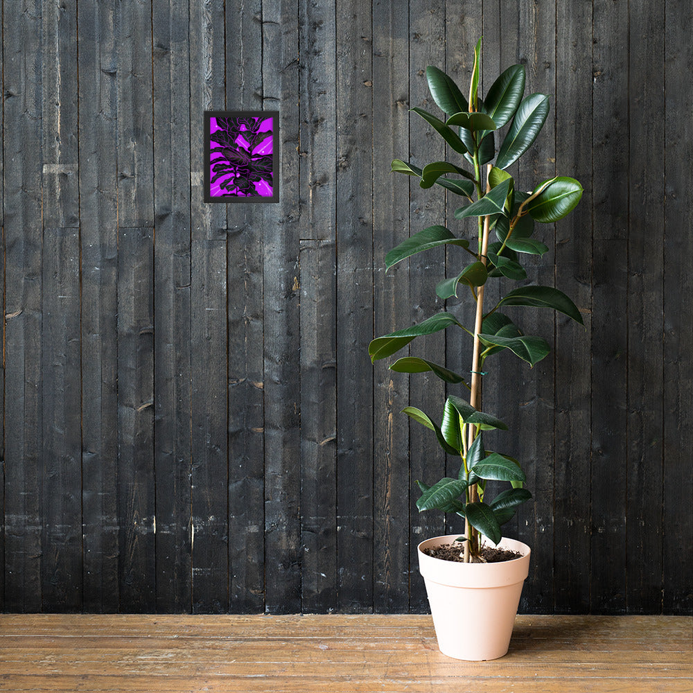 Fiddle Fig Leaf Framed poster