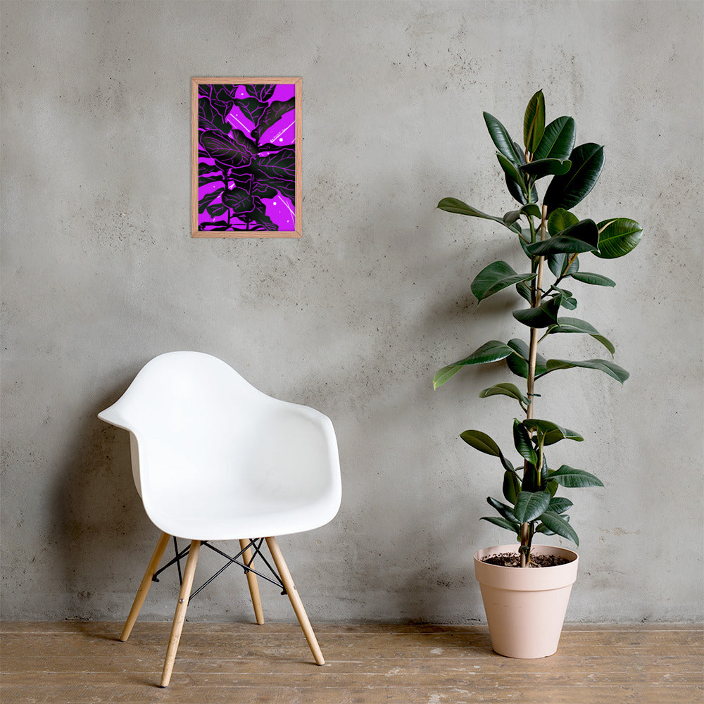 Fiddle Fig Leaf Framed poster