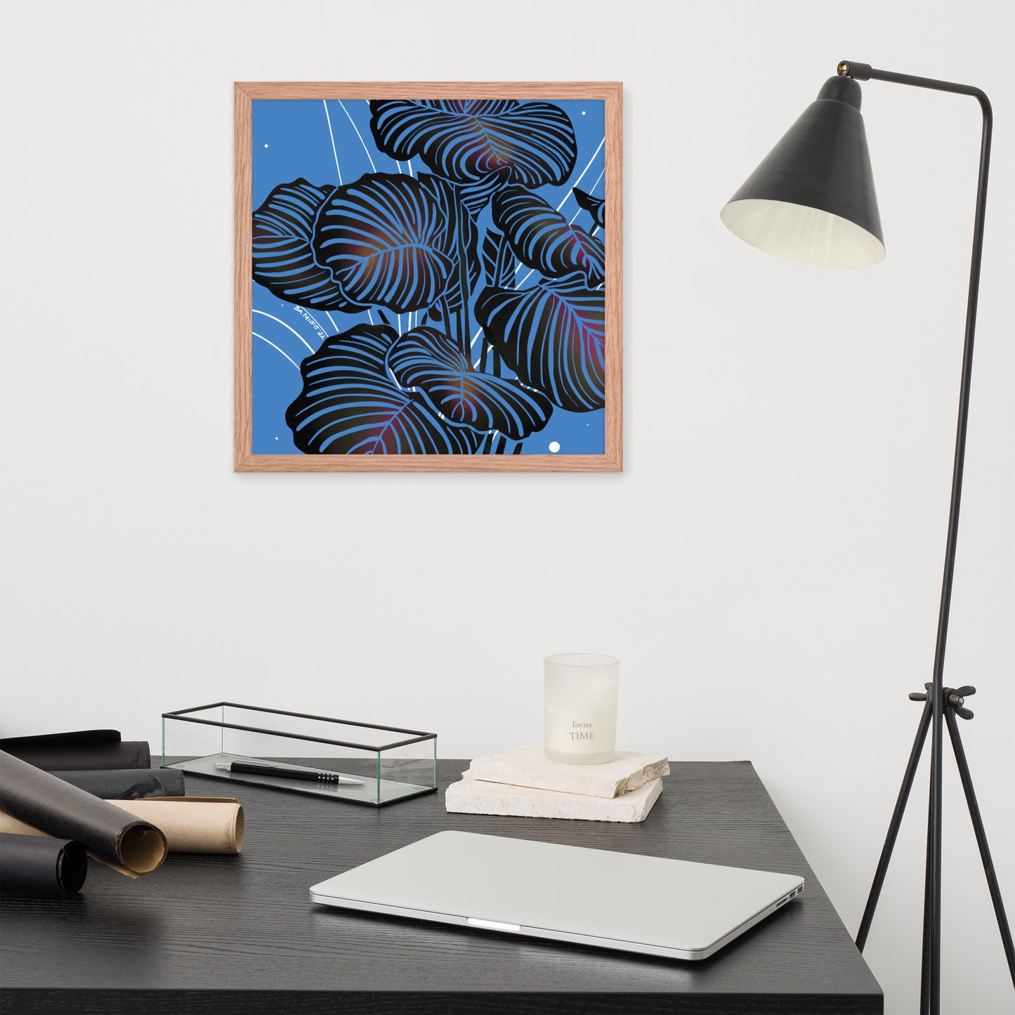 Calathea Orbifolia Framed poster