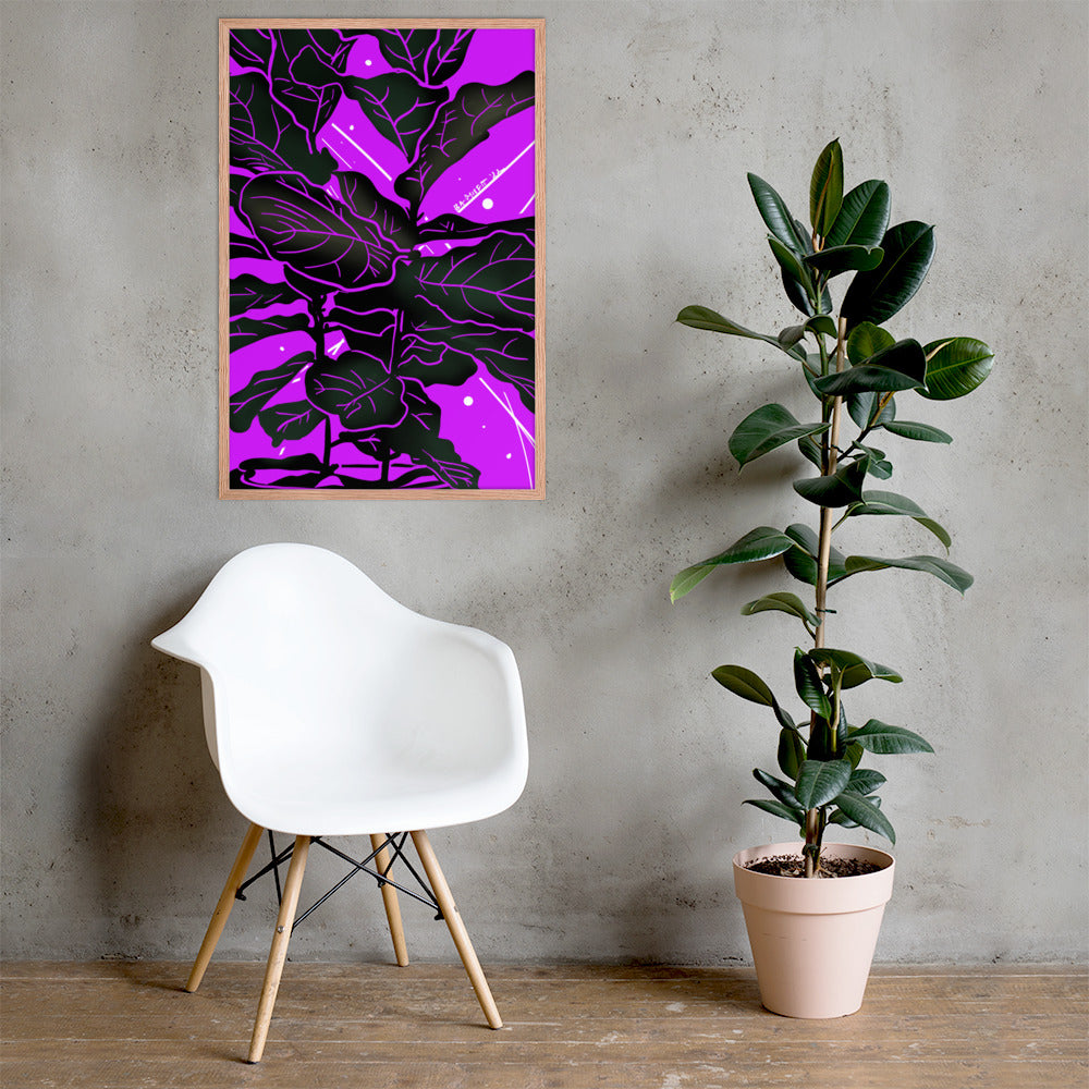 Fiddle Fig Leaf Framed poster