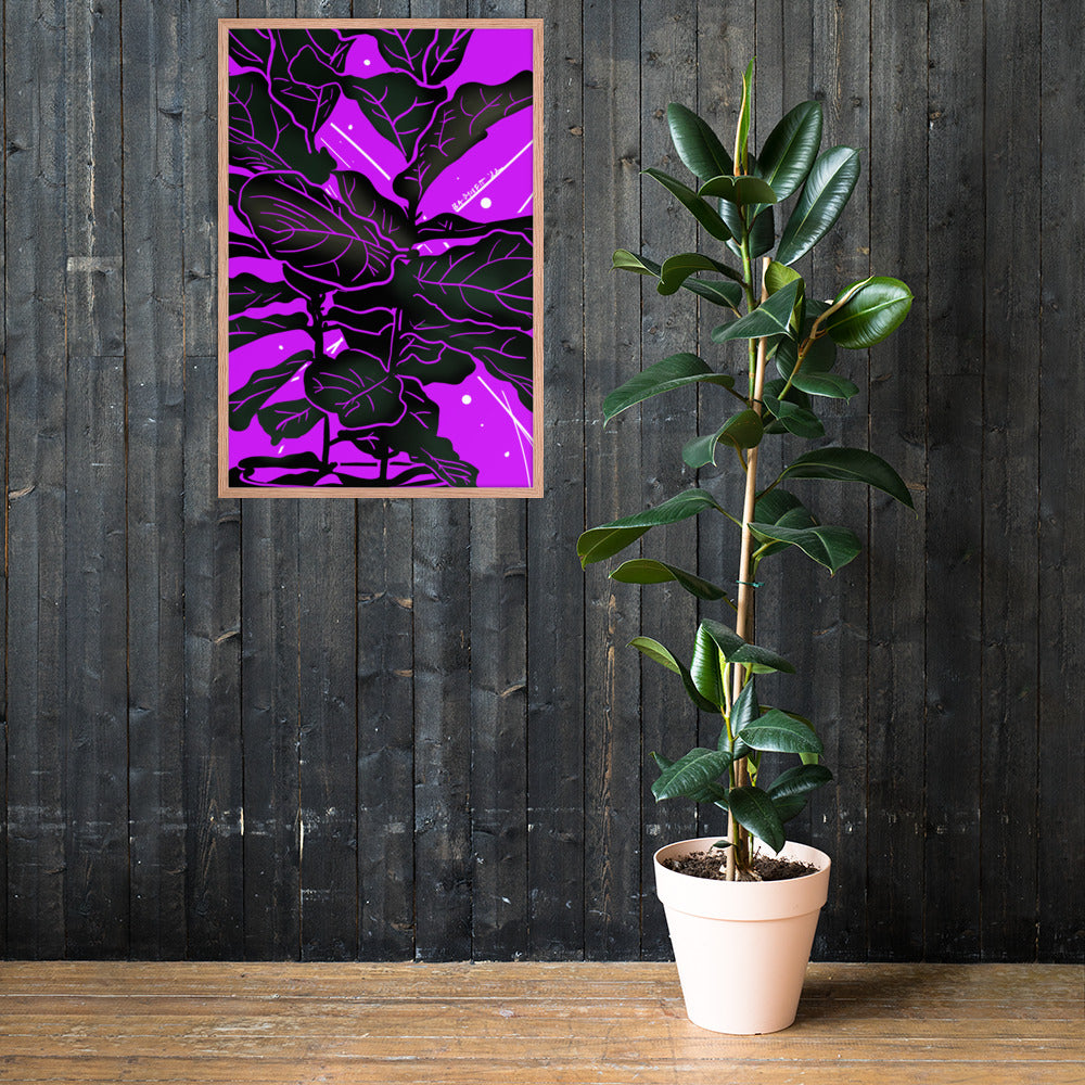 Fiddle Fig Leaf Framed poster