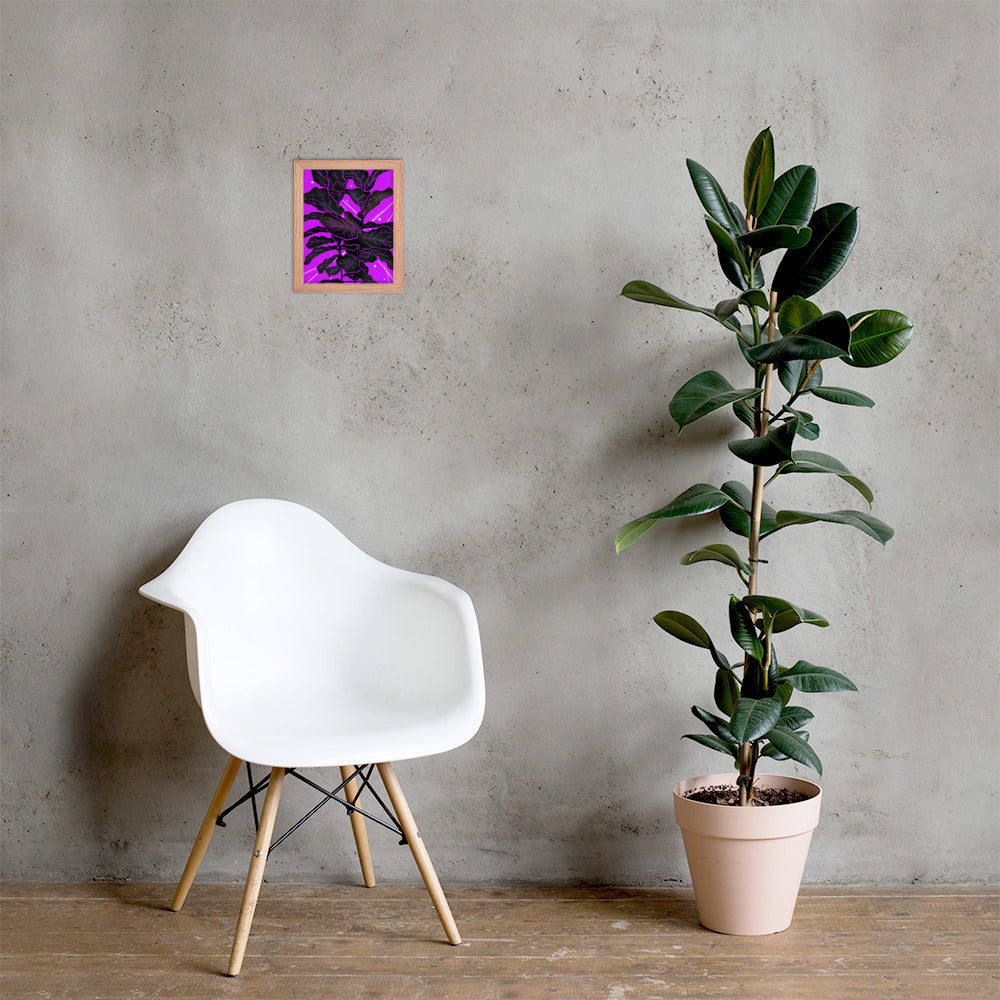 Fiddle Fig Leaf Framed poster