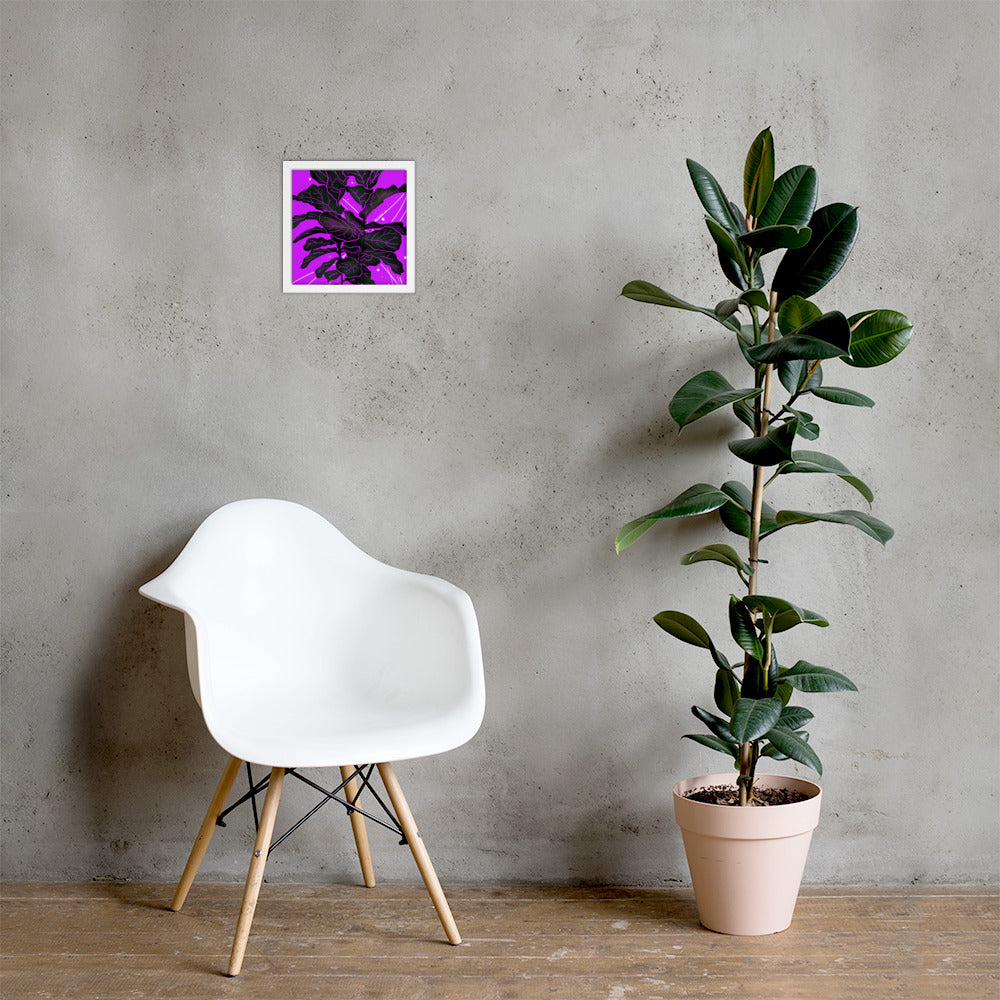 Fiddle Fig Leaf Framed poster