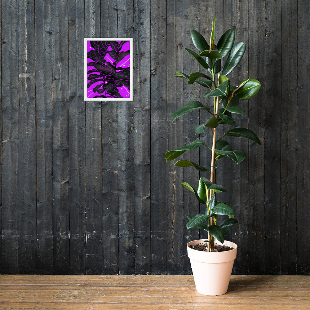 Fiddle Fig Leaf Framed poster