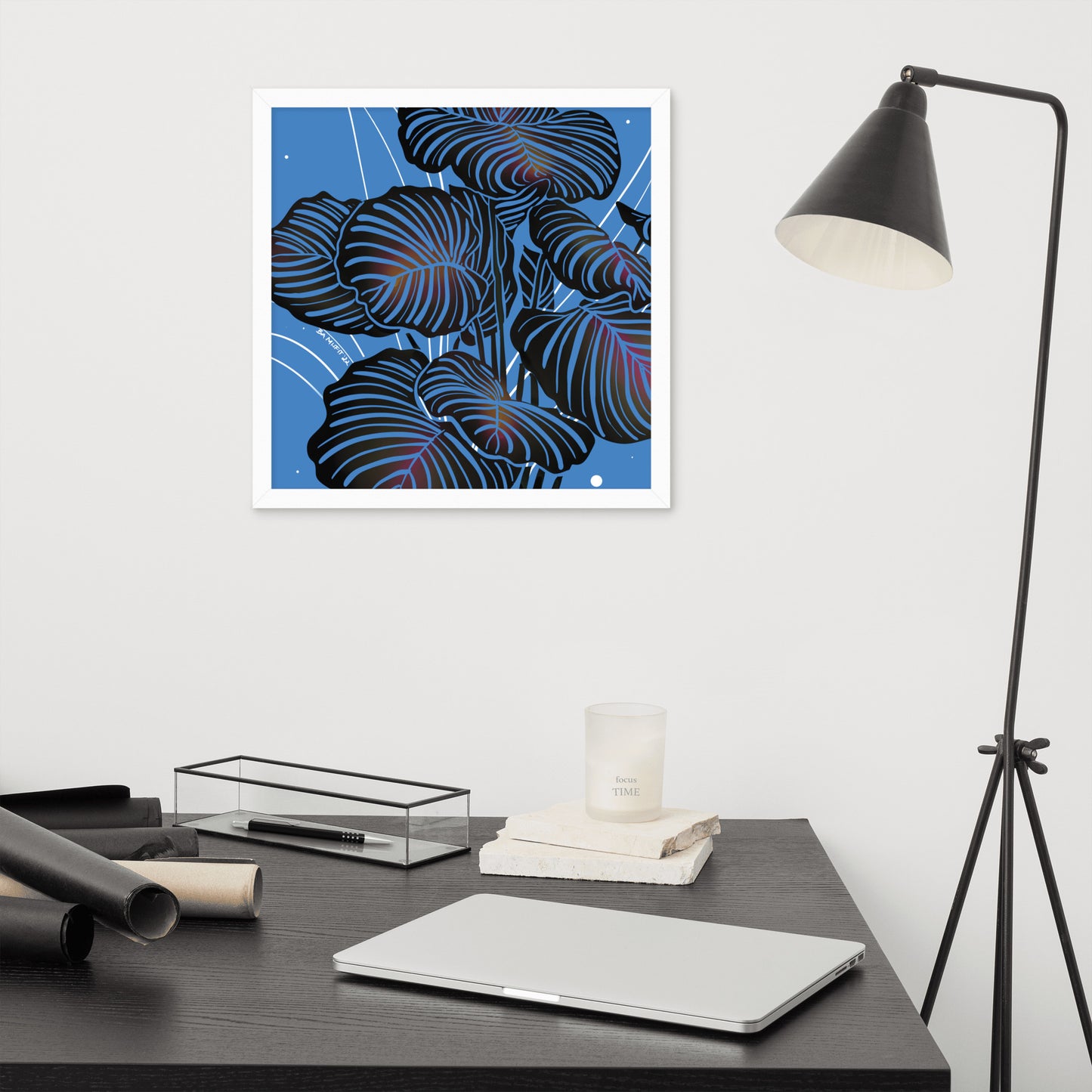 Calathea Orbifolia Framed poster