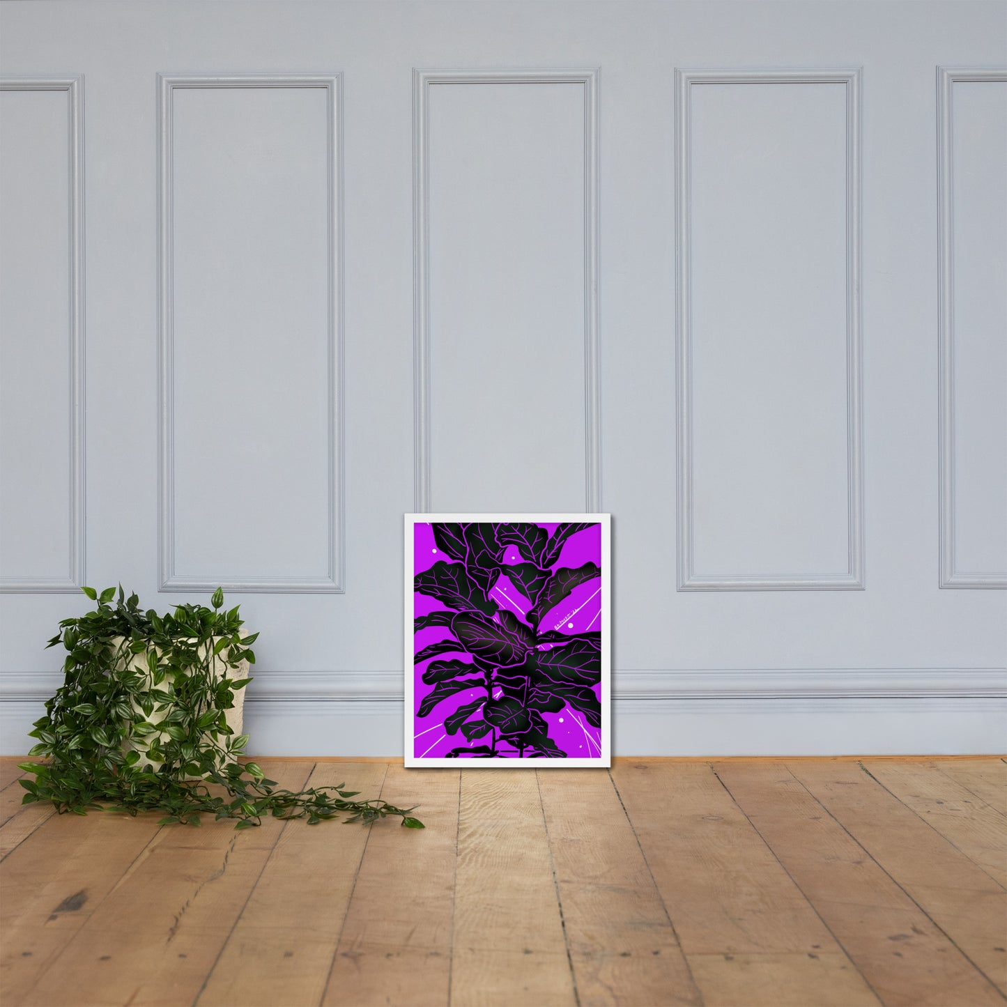 Fiddle Fig Leaf Framed poster