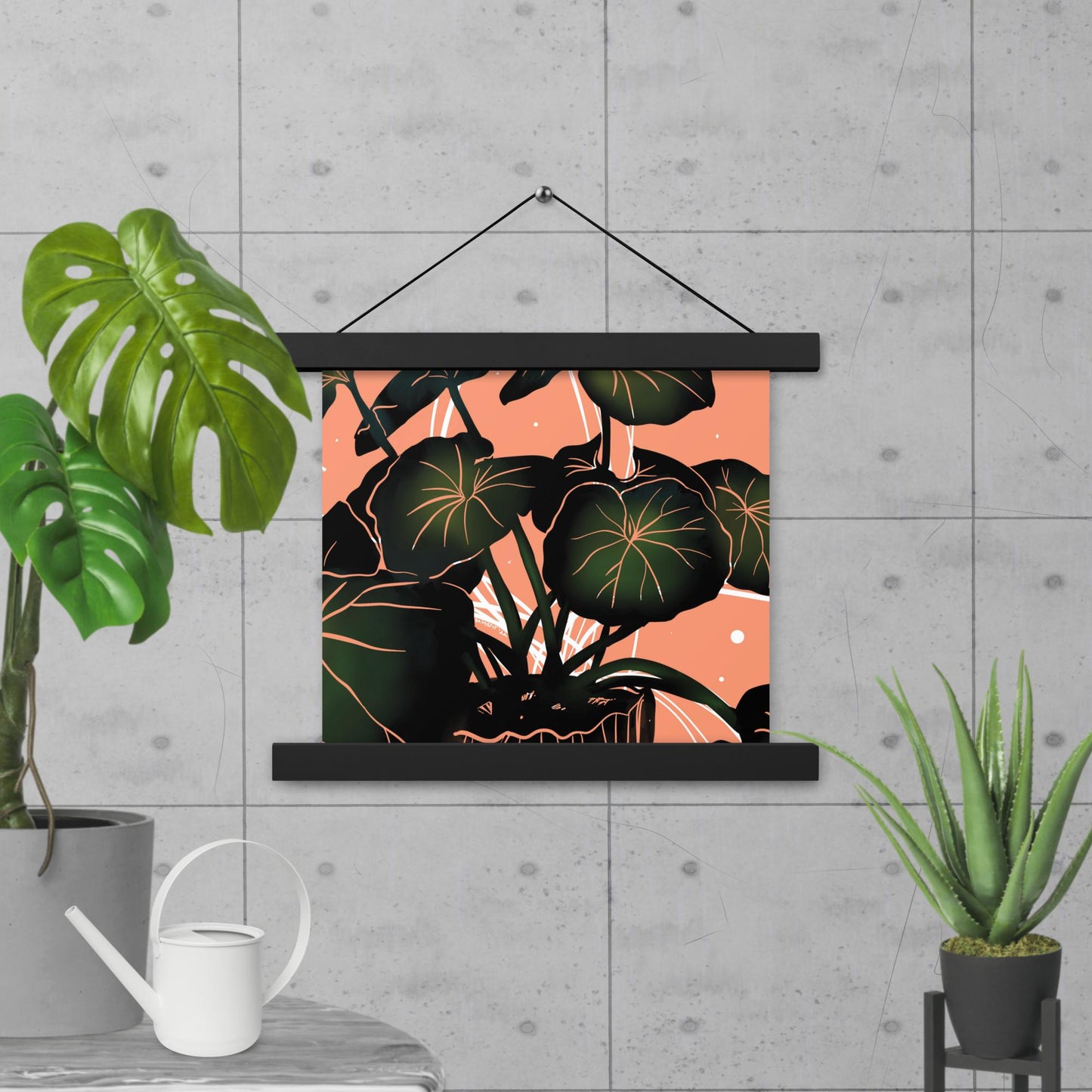 Leopard Plant Poster with hangers