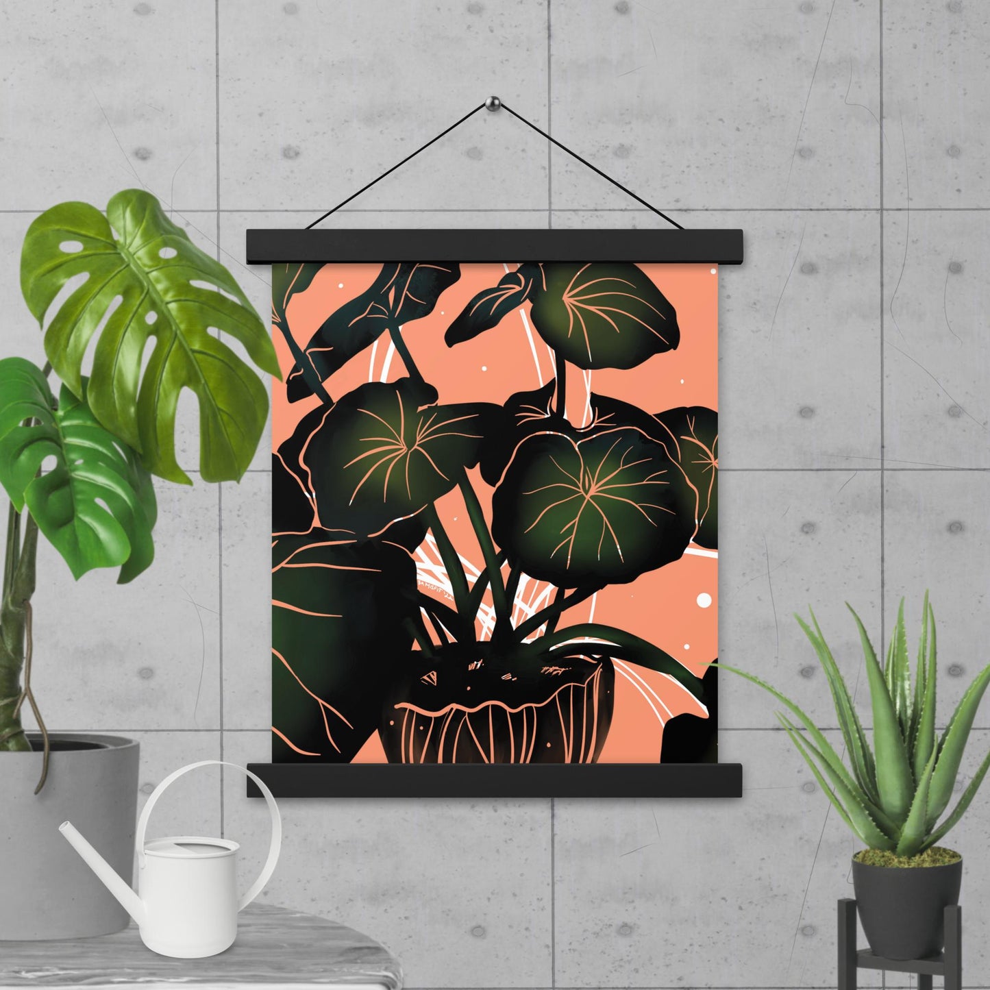 Leopard Plant Poster with hangers