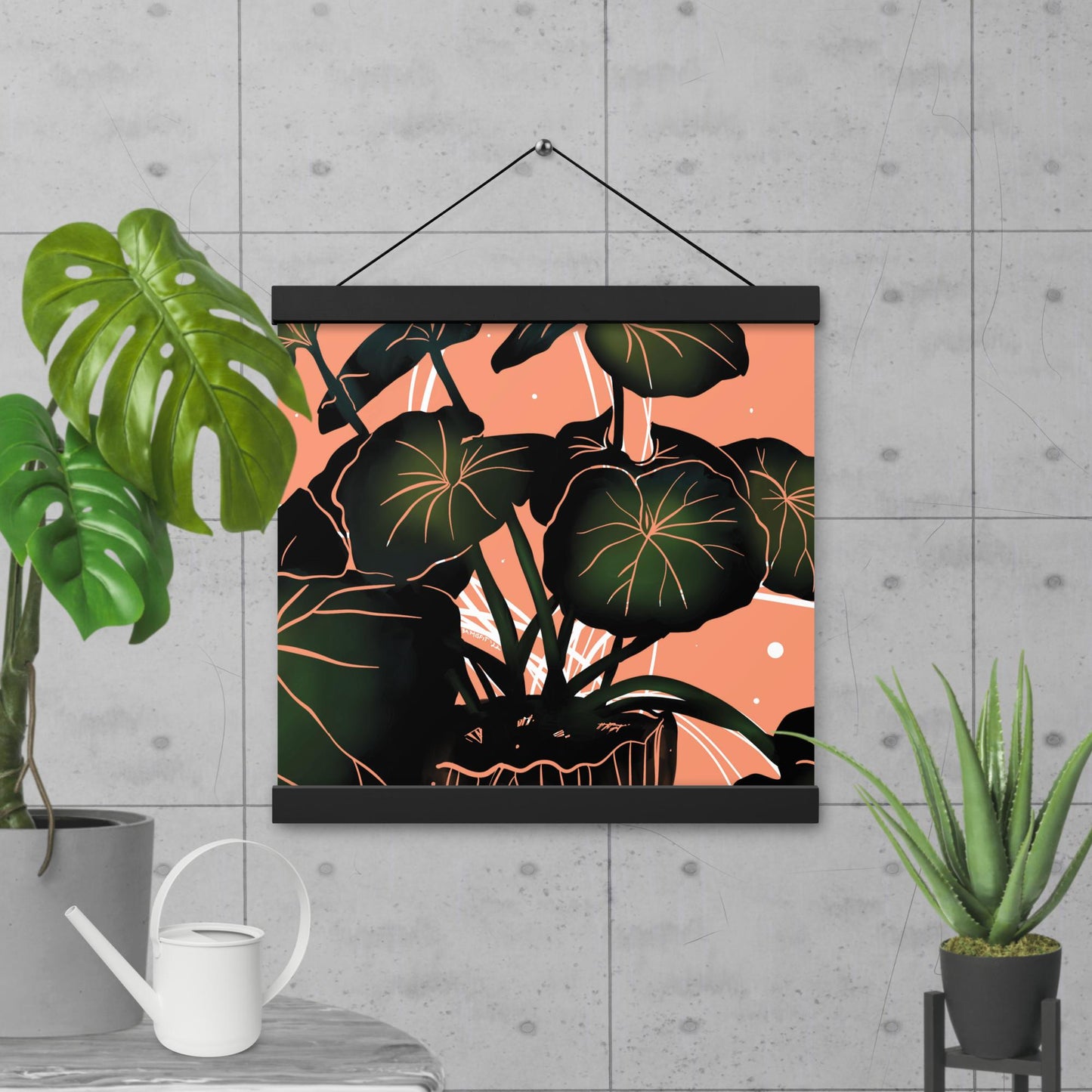 Leopard Plant Poster with hangers