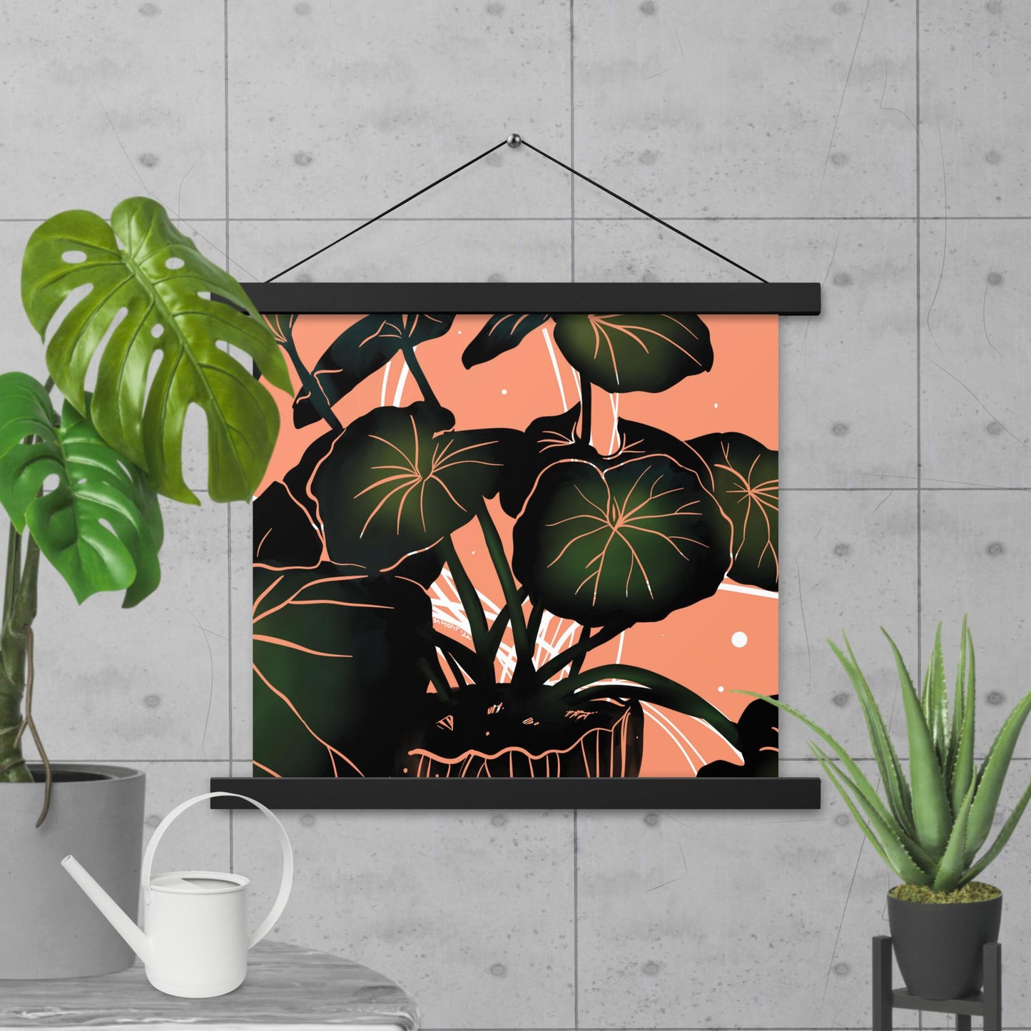 Leopard Plant Poster with hangers