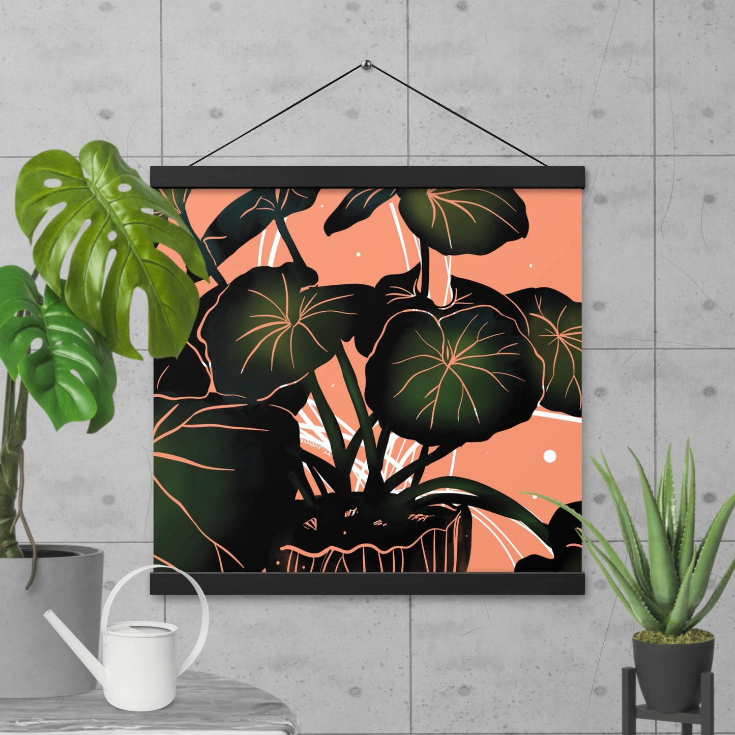 Leopard Plant Poster with hangers