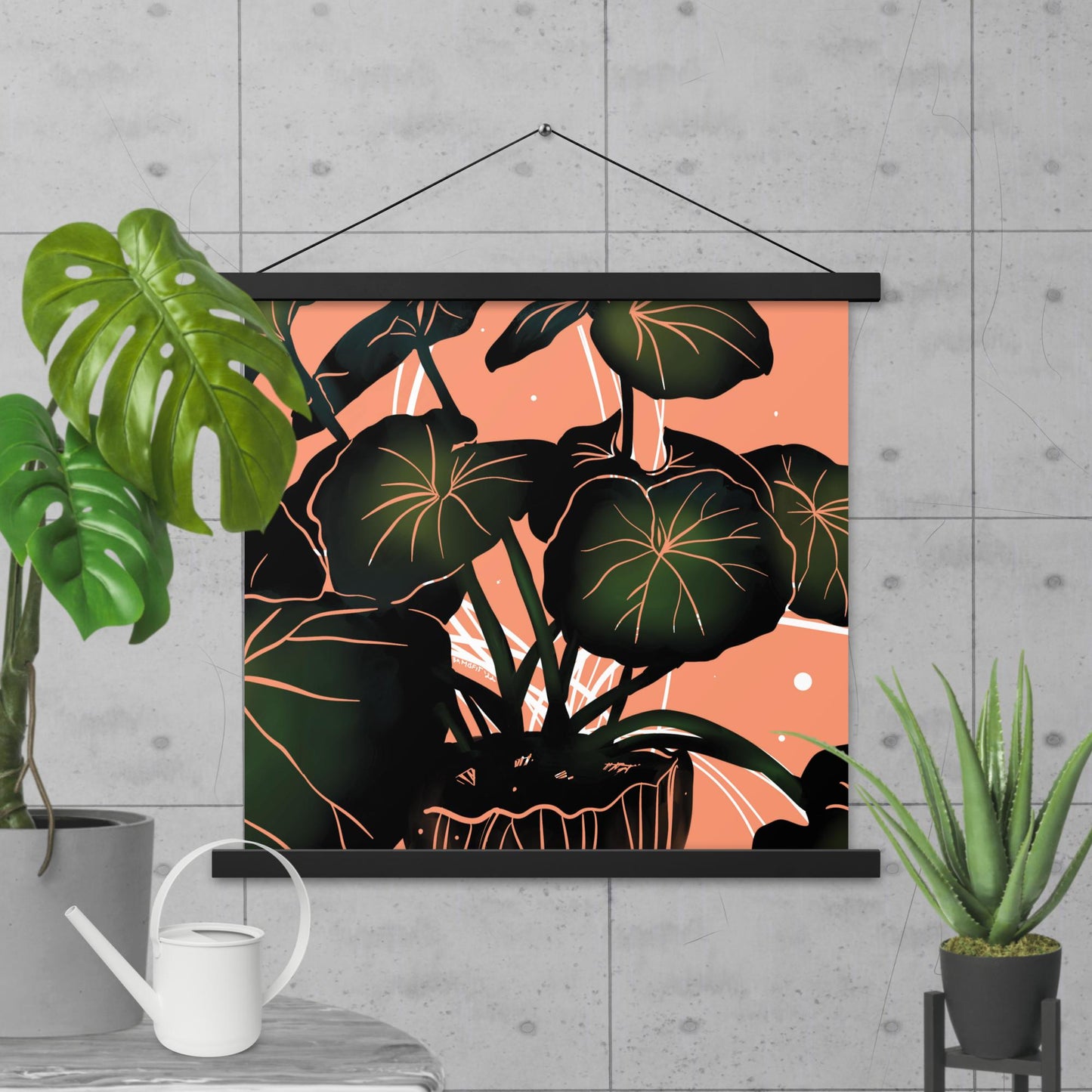 Leopard Plant Poster with hangers