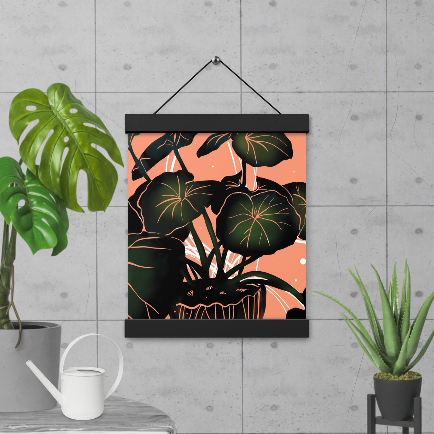 Leopard Plant Poster with hangers