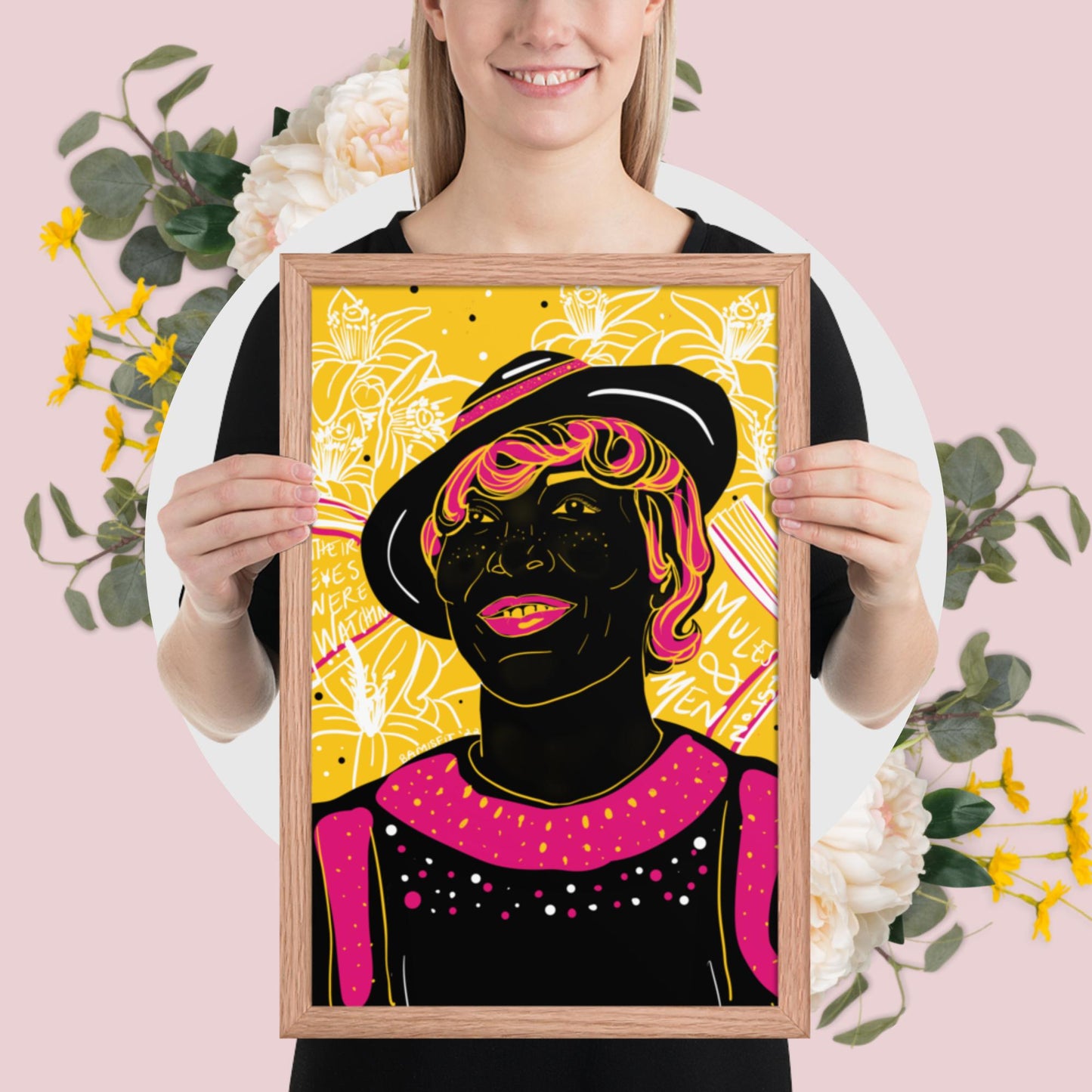 Zora & her Blossoms - Framed photo paper poster