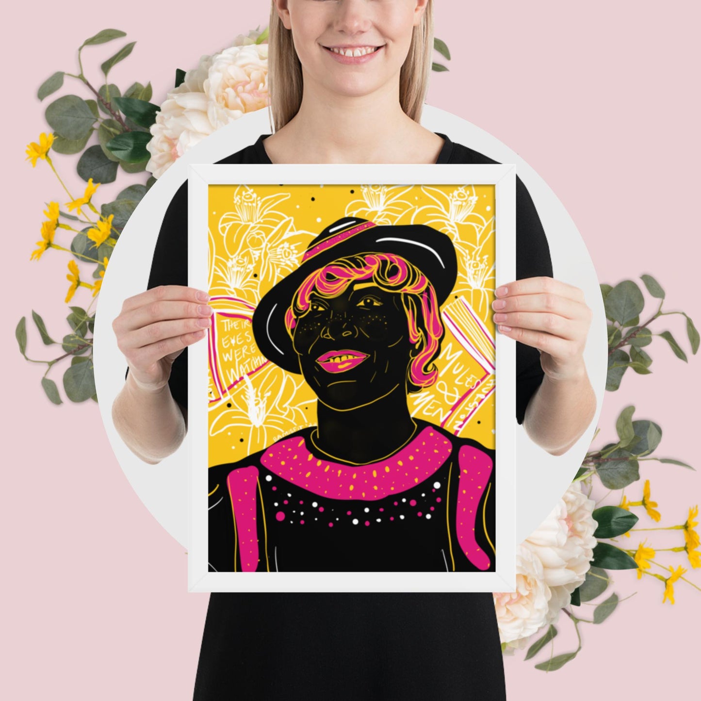 Zora & her Blossoms - Framed photo paper poster