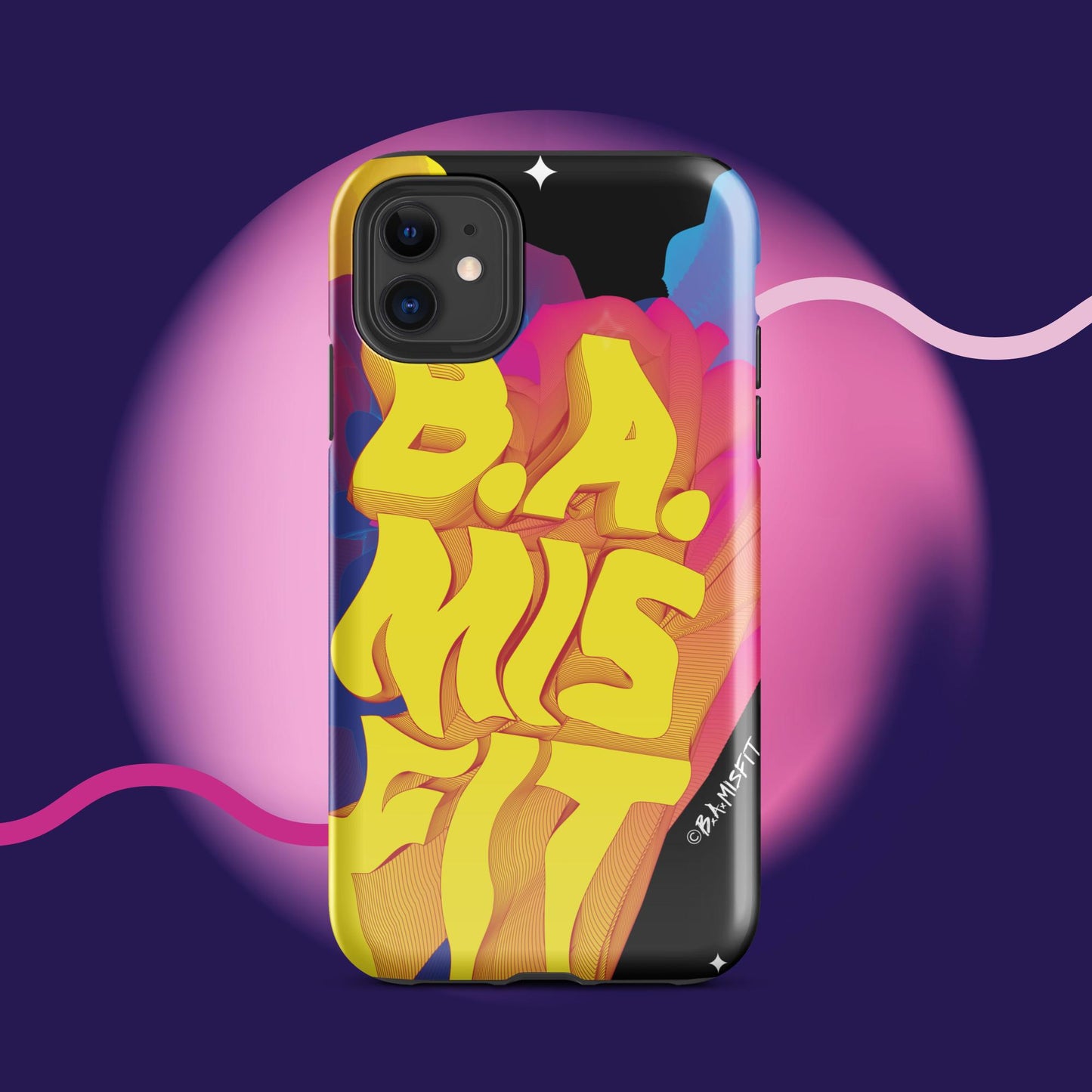 B.A.Misfit Bright, Wavy, Spacey - Tough Case for iPhone®