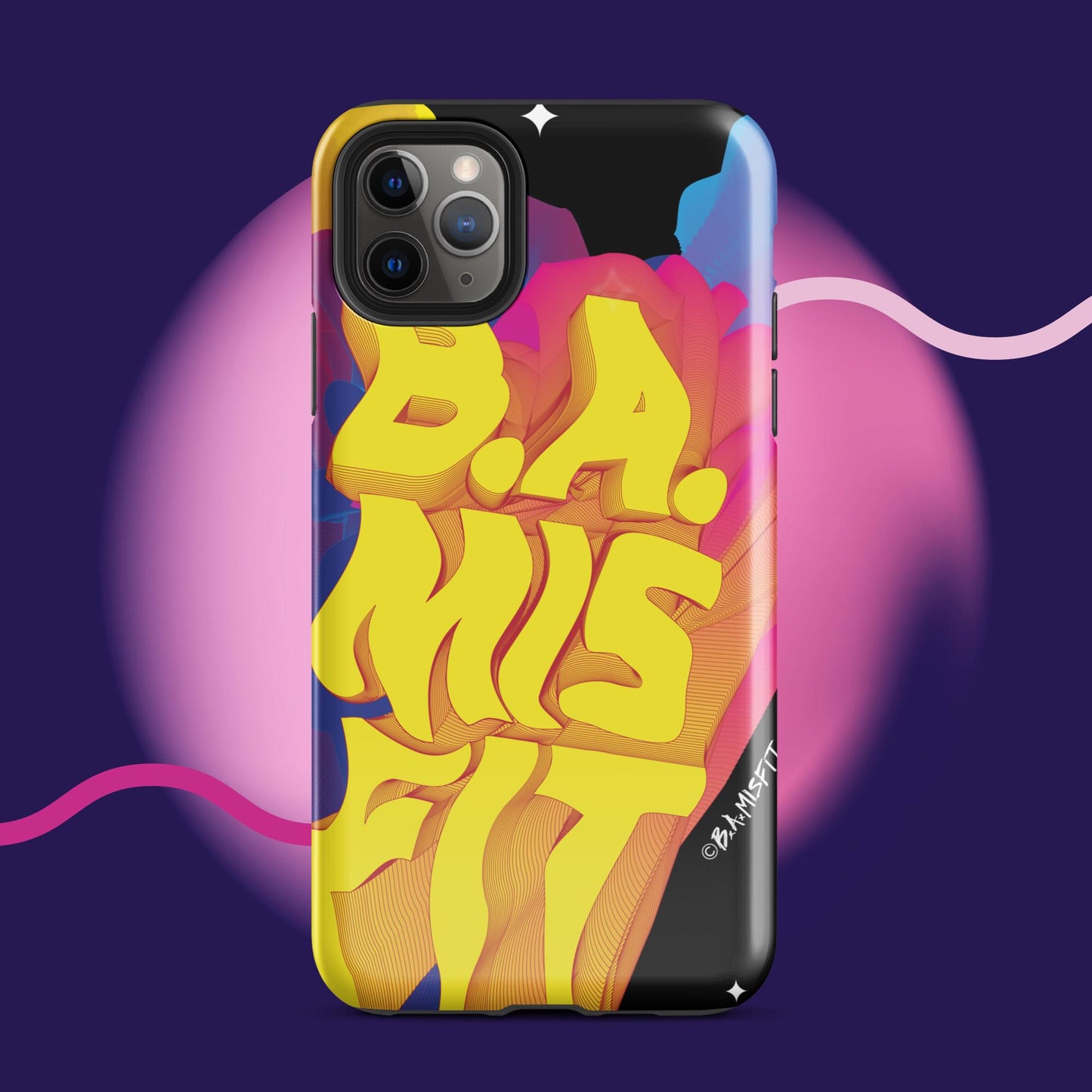 B.A.Misfit Bright, Wavy, Spacey - Tough Case for iPhone®